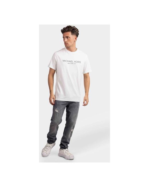 Michael Kors Modernes weißes t-shirt in White für Herren