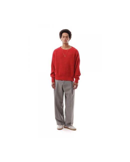 LC23 Red Round-Neck Knitwear for men