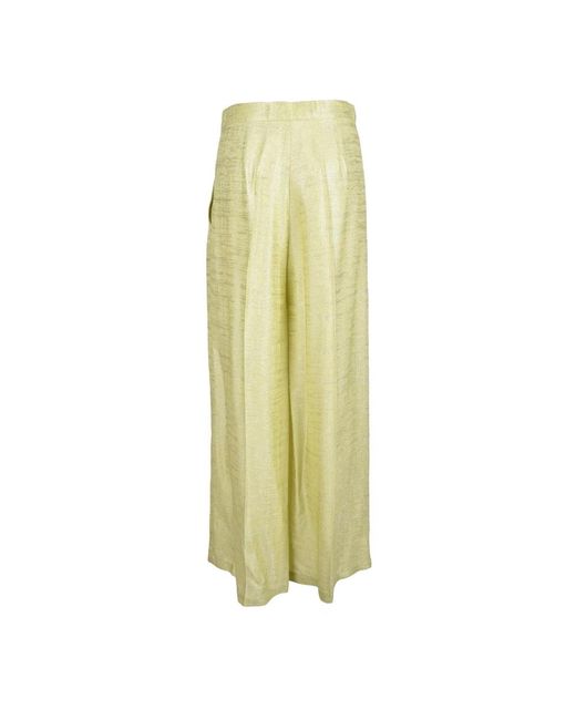 Erika Cavallini Semi Couture Yellow Wide Trousers