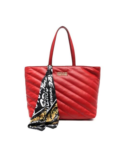 Versace Red Tote Bags