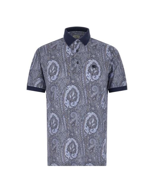 Etro Blue Polo Shirts for men