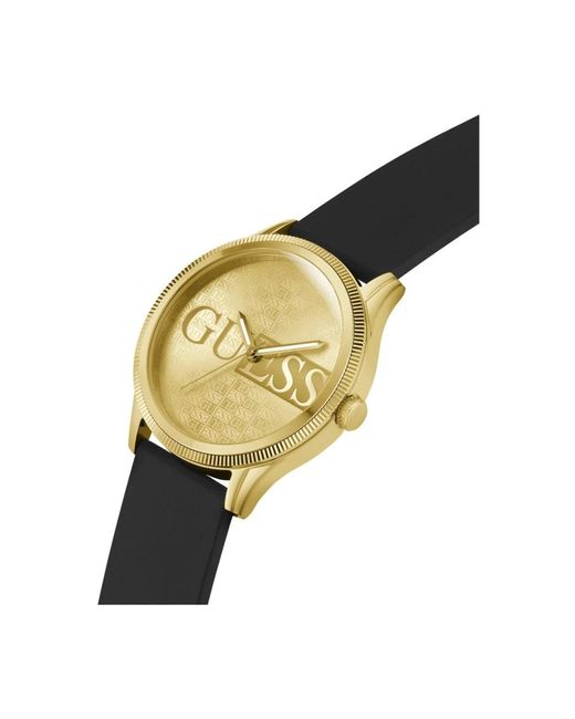 Guess Armbanduhr reputation schwarz, gold 44 mm gw0726g2 in Metallic für Herren