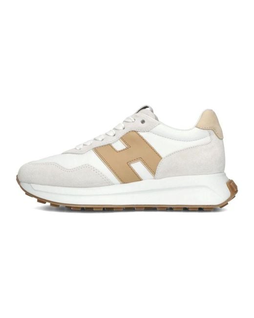 Hogan White Wildleder Low Top Sneakers