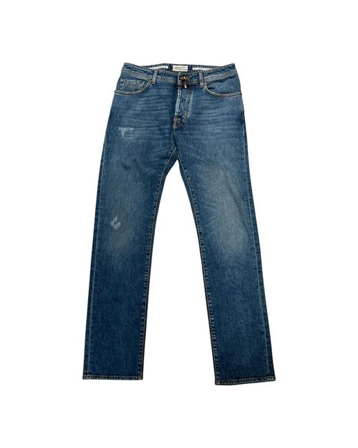 Jacob Cohen Blue Straight Jeans for men