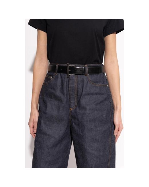 McQueen Black Breiter Ledergürtel