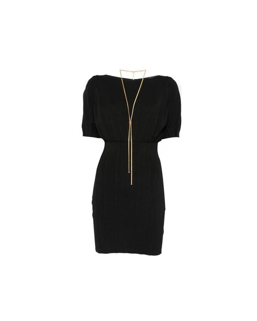 Elisabetta Franchi Black Dress Viscose-Blend