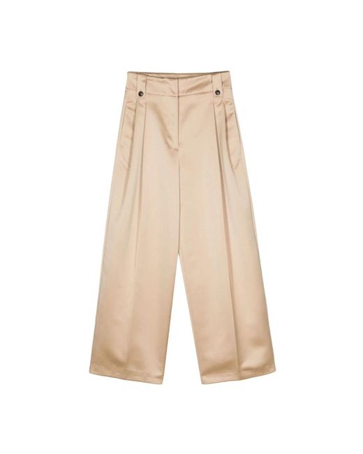 Trousers > wide trousers Erika Cavallini Semi Couture en coloris Natural