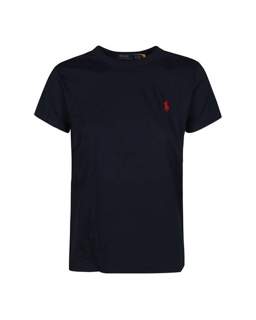 Collezione t-shirt con logo elegante di Ralph Lauren in Black