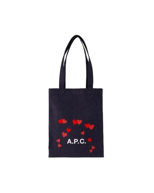 A.P.C. Blue Baumwolle schultertasche
