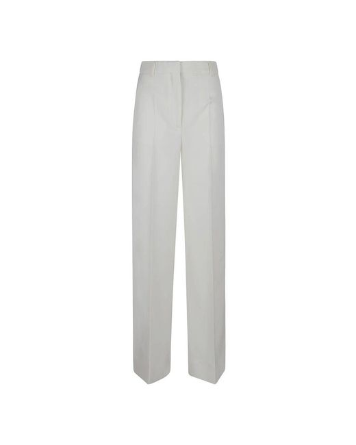 Stella McCartney Gray Hochtaillierte wollhose creme weiß