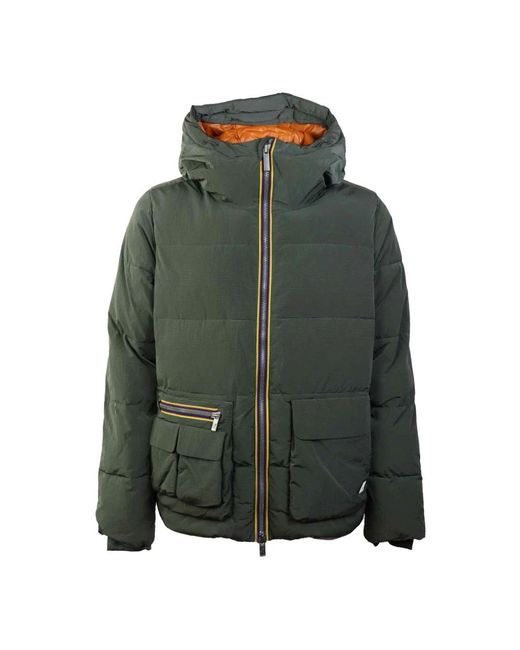 K-Way Green Down Jackets for men