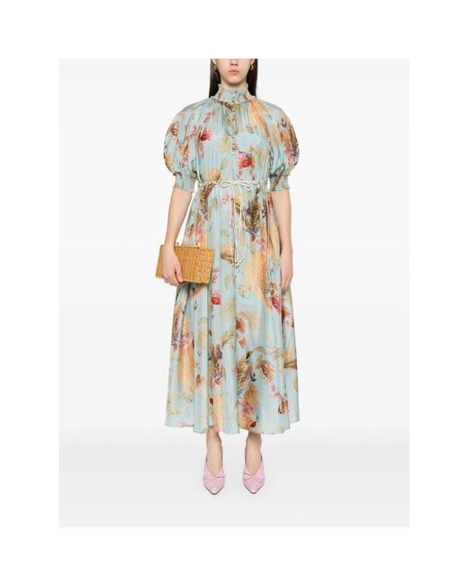 Zimmermann Kleedjes ,Blauw ,Heldere Blauwe Zomerjurk in het Blue