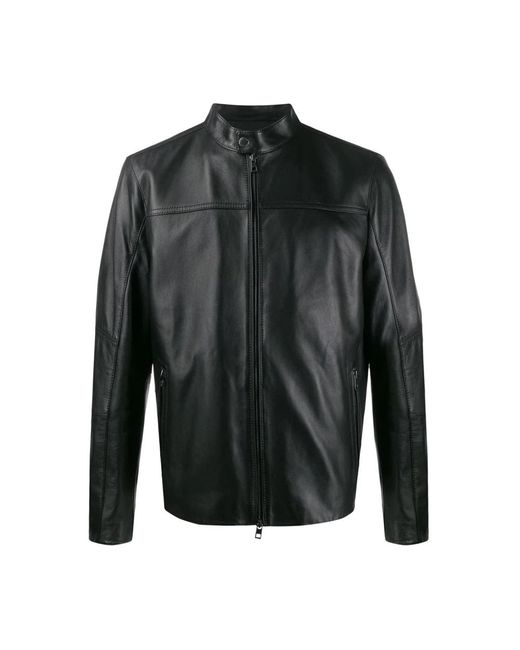 Michael Kors Black Leather Jackets for men