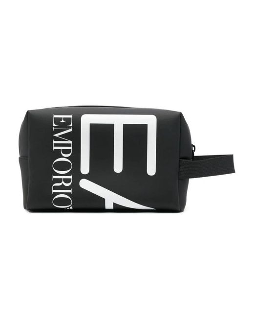 EA7 Black Toilet Bags