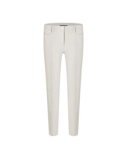 Stone straight leg pantalones Cambio de color White