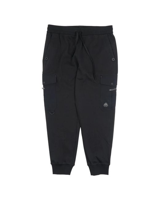 Moose Knuckles Black Wide Trousers for men