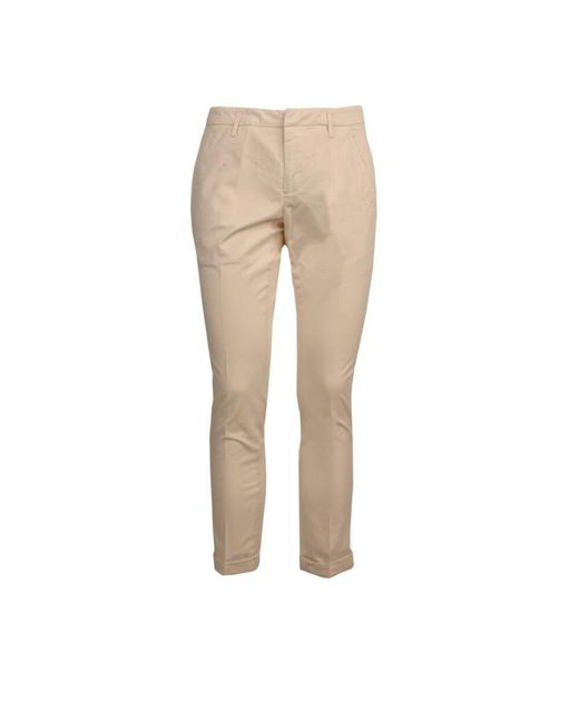 Dondup Weiße baumwollhose gaubert modell in Natural für Herren