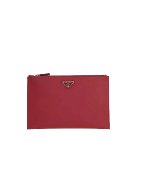 Prada Red Clutches for men