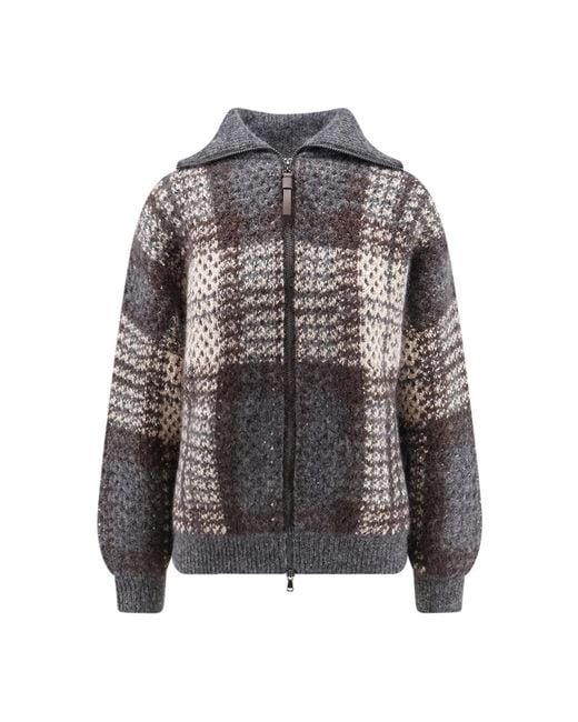 Cardigans Brunello Cucinelli de color Gray