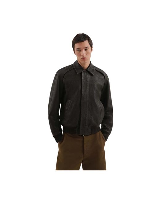 1989 STUDIO Black Leather Jackets for men
