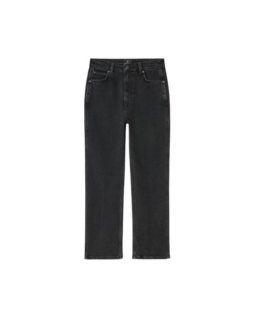 Anine Bing Black Straight Jeans