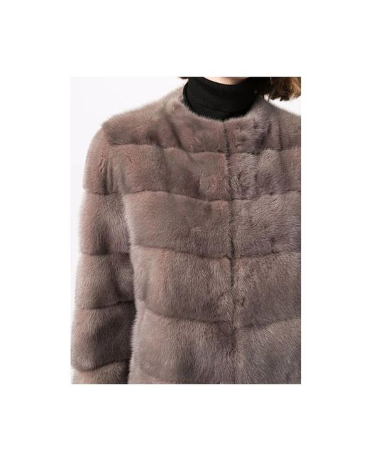 Blancha Brown Faux Fur & Shearling Jackets