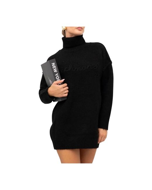 John Richmond Black Knitted Dresses