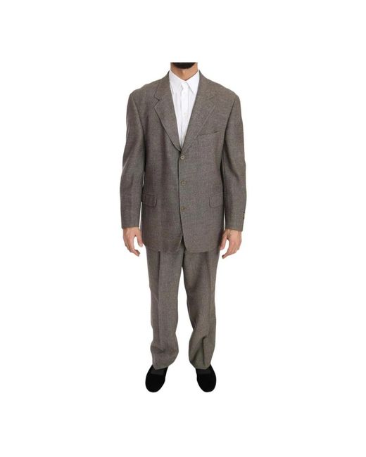 Fendi Gray Single Breasted Suits for men