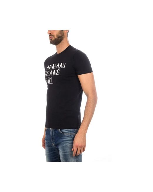 Armani Jeans Black T-Shirts for men