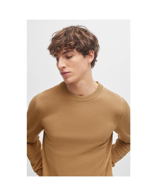 Boss Round-neck knitwear in Brown für Herren