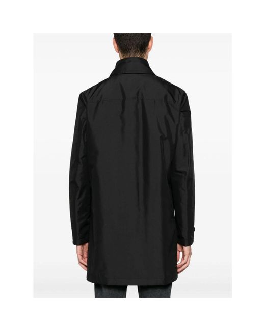 Fay Black Single-Breasted Coats for men