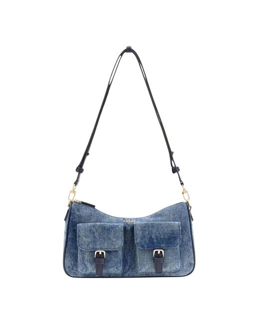 Guess Blue Shoulder Bags