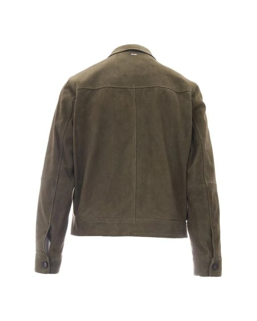 Boss Green Leather Jackets for men