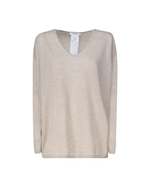 Max Mara Natural Kaschmir v-ausschnitt jumper freccia stil