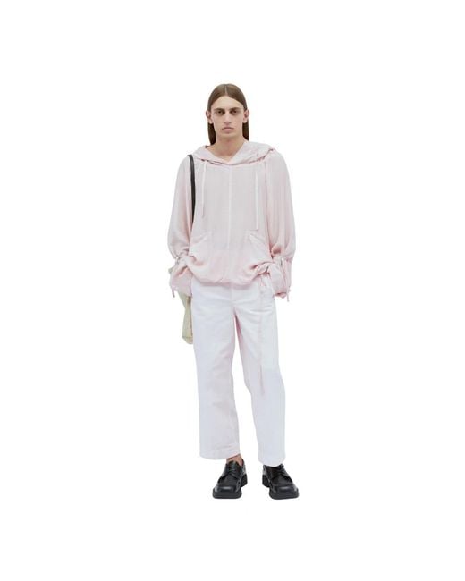 Dries Van Noten White Cropped Trousers for men