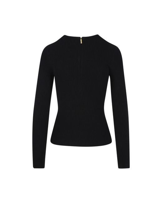 Michael Kors Black Edgy criss cross cutout sweater