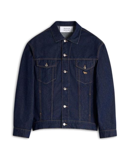 Maison Kitsuné Blue Denim Jackets for men
