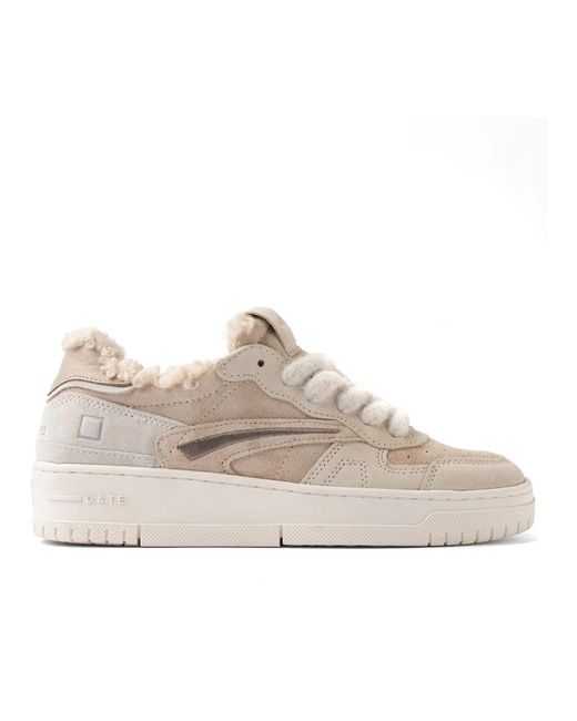 Date Schoenen ,Katoen Low-Top Sneakers in het Natural