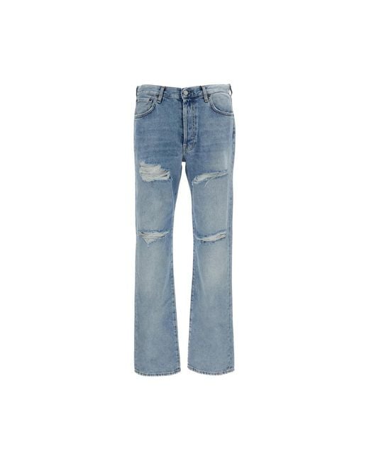 Acne Blue Straight Fit Jeans for men