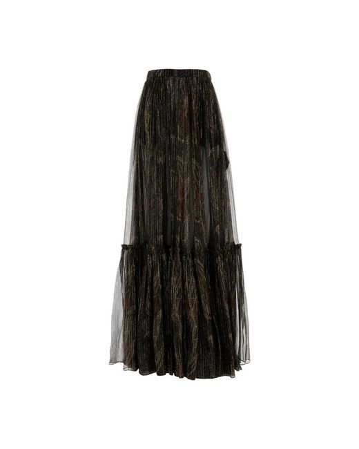 Saint Laurent Black Maxi Skirts