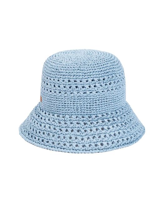 Sombrero azul de ganchillo cubo Miu Miu de color Blue