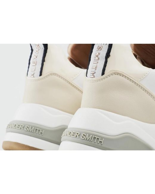 Alexander Smith White Moderne weiß gold marmor sneaker