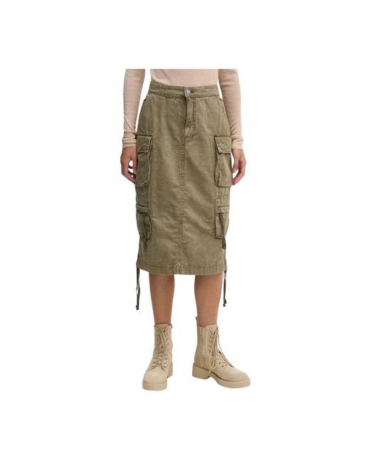 Alpha Industries Midi Skirts in het Green