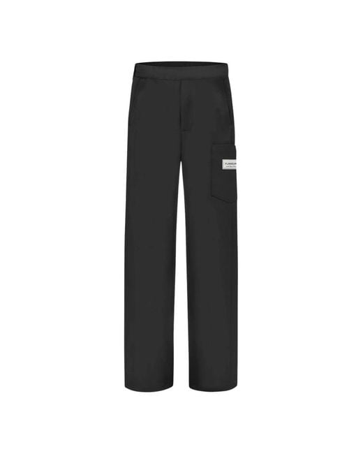 flâneur Black Wide Trousers for men