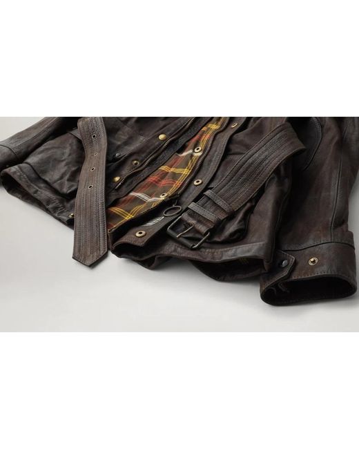Legacy trialmaster panther leather veste antique marron Belstaff pour homme en coloris Black