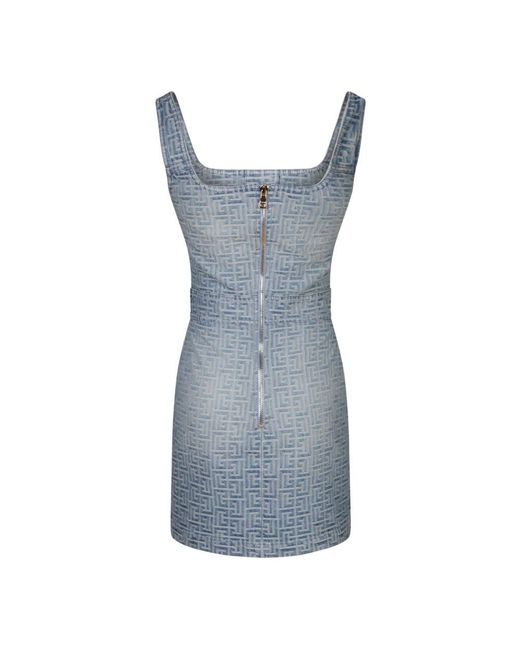 Balmain Blue Short Dresses
