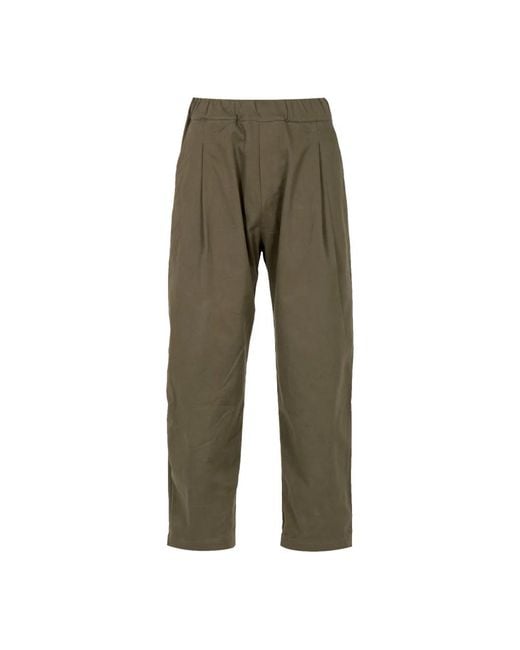 A PAPER KID Green Wide Trousers for men