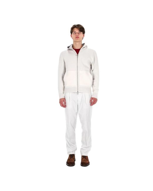 Eleventy Truien & Vesten ,Wol Maglia in het White voor heren