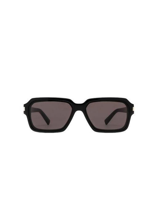 Saint Laurent Black Schwarze sonnenbrille mit quadratischem azetatrahmen