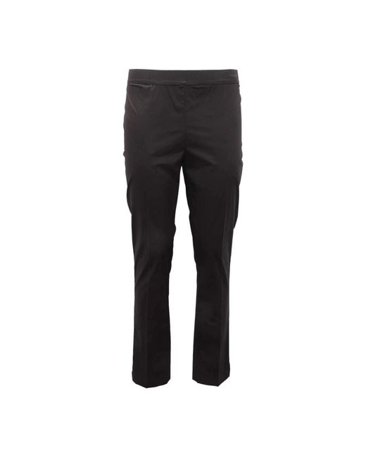 Twinset Black Schwarze Hose Mit Seitlichem Reißverschluss